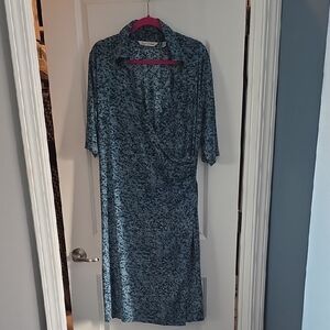 Avenue Blue Floral Midi Dress